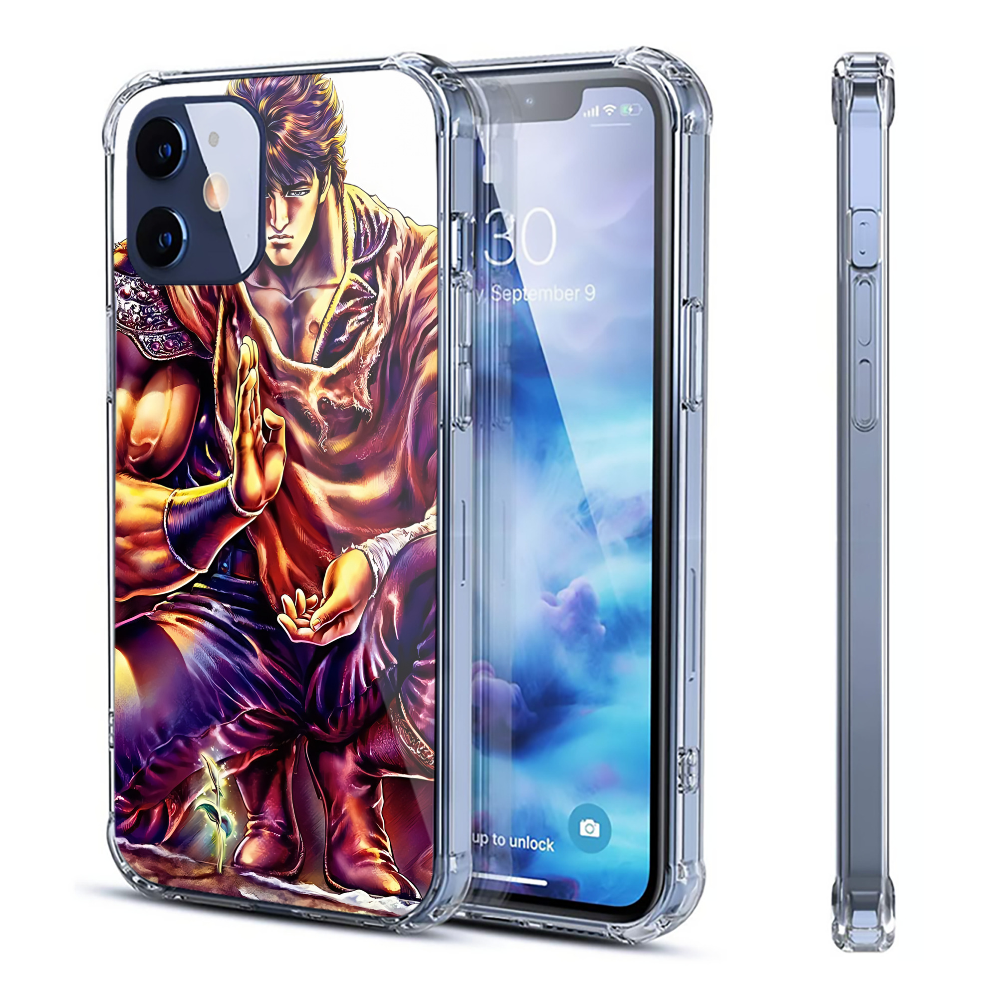 （画像用） 北斗の拳 Fist of the North Star 【iPhone 12シリーズ対応】透明スマホケース（クリアソフトケース）